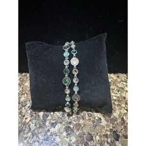 Touchstone Crystal Glam Bracelet Earth New 7.25"- 9"‎